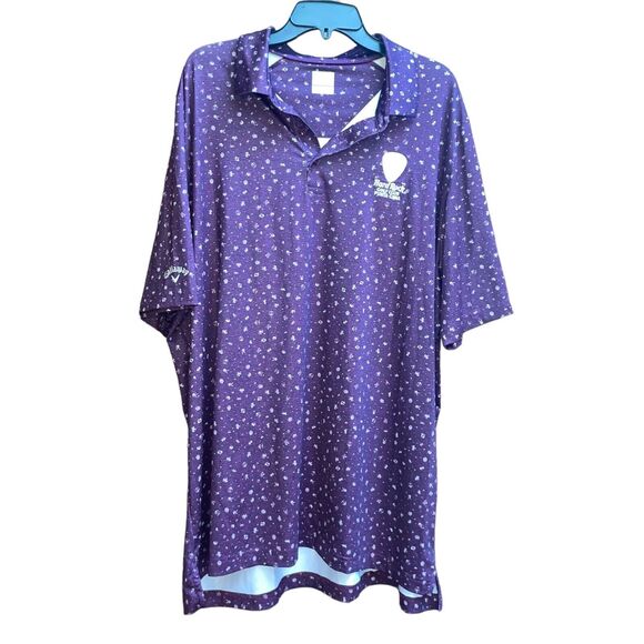 Callaway Swing Tech Men's XXL Purple Hard Rock Punta Cana Golf Shirt - Picture 2 of 7